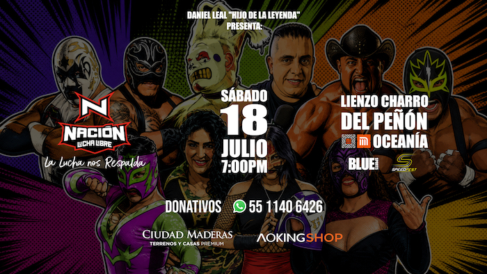 Próximo evento Nación Lucha Libre – clic para comprar boletos